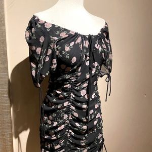 Black and pink floral dress. Worn once!